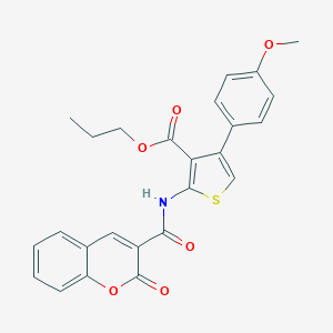 propyl 4-(4-methoxyphenyl)-2-{[(2-oxo-2H-chromen-3-yl)carbonyl]amino}-3-thiophenecarboxylate