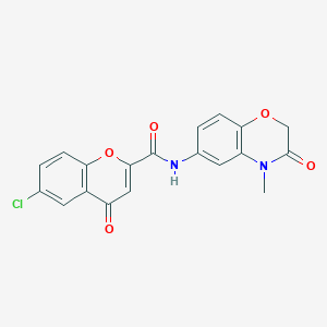 molecular formula C19H13ClN2O5 B4516452 6-chloro-N-(4-methyl-3-oxo-3,4-dihydro-2H-1,4-benzoxazin-6-yl)-4-oxo-4H-chromene-2-carboxamide 