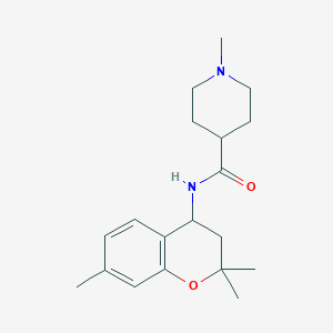 1-methyl-N-(2,2,7-trimethyl-3,4-dihydro-2H-chromen-4-yl)-4-piperidinecarboxamide