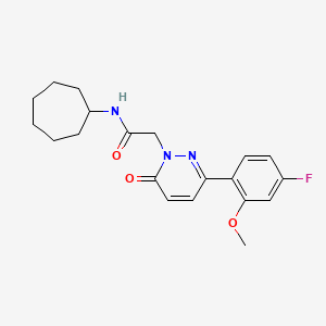 N-cycloheptyl-2-(3-(4-fluoro-2-methoxyphenyl)-6-oxopyridazin-1(6H)-yl)acetamide