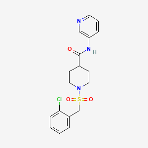 1-[(2-CHLOROPHENYL)METHANESULFONYL]-N-(PYRIDIN-3-YL)PIPERIDINE-4-CARBOXAMIDE