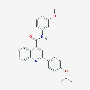molecular formula C26H24N2O3 B451648 2-(4-isopropoxyphenyl)-N-(3-methoxyphenyl)quinoline-4-carboxamide 