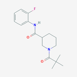 1-(2,2-dimethylpropanoyl)-N-(2-fluorophenyl)-3-piperidinecarboxamide