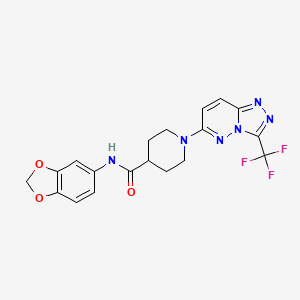 N-(1,3-benzodioxol-5-yl)-1-[3-(trifluoromethyl)[1,2,4]triazolo[4,3-b]pyridazin-6-yl]piperidine-4-carboxamide