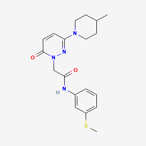 molecular formula C19H24N4O2S B4516554 2-[3-(4-methyl-1-piperidinyl)-6-oxo-1(6H)-pyridazinyl]-N-[3-(methylthio)phenyl]acetamide 