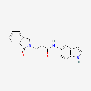 N-1H-indol-5-yl-3-(1-oxo-1,3-dihydro-2H-isoindol-2-yl)propanamide