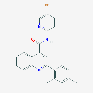 molecular formula C23H18BrN3O B451659 N-(5-bromopyridin-2-yl)-2-(2,4-dimethylphenyl)quinoline-4-carboxamide 