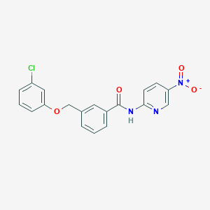 molecular formula C19H14ClN3O4 B451660 3-[(3-chlorophenoxy)methyl]-N-(5-nitropyridin-2-yl)benzamide 