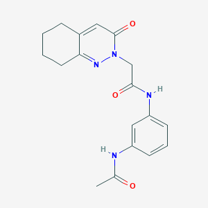 molecular formula C18H20N4O3 B4516606 N-[3-(acetylamino)phenyl]-2-(3-oxo-5,6,7,8-tetrahydro-2(3H)-cinnolinyl)acetamide 