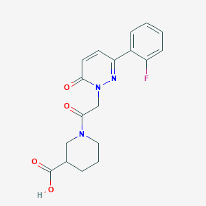 1-{[3-(2-fluorophenyl)-6-oxopyridazin-1(6H)-yl]acetyl}piperidine-3-carboxylic acid