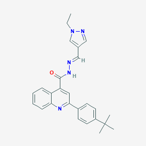 2-(4-tert-butylphenyl)-N'-[(1-ethyl-1H-pyrazol-4-yl)methylene]-4-quinolinecarbohydrazide