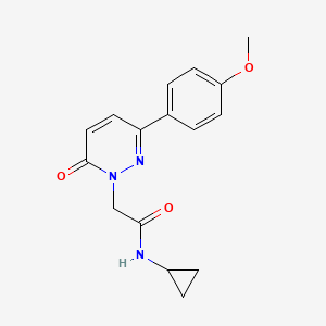 molecular formula C16H17N3O3 B4516638 N-cyclopropyl-2-[3-(4-methoxyphenyl)-6-oxo-1(6H)-pyridazinyl]acetamide 