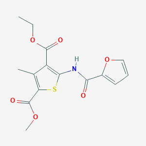 molecular formula C15H15NO6S B451664 4-Ethyl 2-methyl 5-(2-furoylamino)-3-methyl-2,4-thiophenedicarboxylate CAS No. 433688-47-2