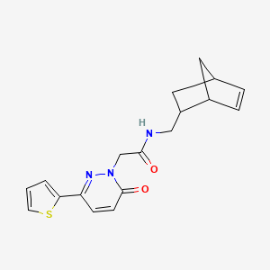 molecular formula C18H19N3O2S B4516647 N-(二环[2.2.1]庚-5-烯-2-基甲基)-2-[6-氧代-3-(2-噻吩基)-1(6H)-吡啶嗪基]乙酰胺 