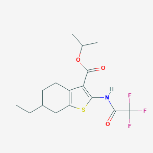 Isopropyl 6-ethyl-2-[(trifluoroacetyl)amino]-4,5,6,7-tetrahydro-1-benzothiophene-3-carboxylate