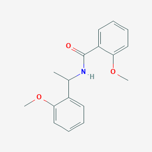 molecular formula C17H19NO3 B4516659 2-methoxy-N-[1-(2-methoxyphenyl)ethyl]benzamide 