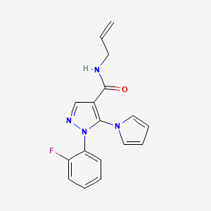 N-allyl-1-(2-fluorophenyl)-5-(1H-pyrrol-1-yl)-1H-pyrazole-4-carboxamide