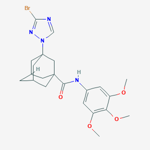 3-(3-bromo-1H-1,2,4-triazol-1-yl)-N-(3,4,5-trimethoxyphenyl)-1-adamantanecarboxamide