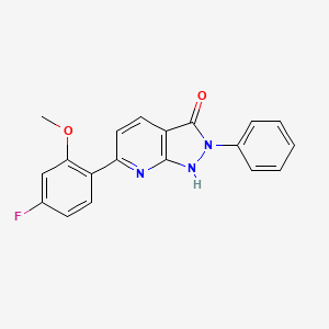 6-(4-fluoro-2-methoxyphenyl)-2-phenyl-1,2-dihydro-3H-pyrazolo[3,4-b]pyridin-3-one