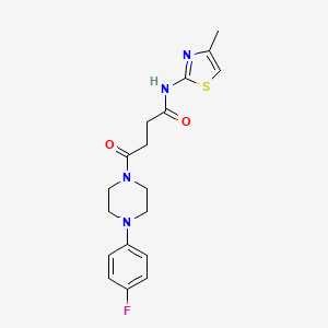 4-[4-(4-fluorophenyl)-1-piperazinyl]-N-(4-methyl-1,3-thiazol-2-yl)-4-oxobutanamide