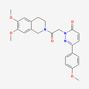 molecular formula C24H25N3O5 B4516692 2-[2-(6,7-dimethoxy-3,4-dihydro-2(1H)-isoquinolinyl)-2-oxoethyl]-6-(4-methoxyphenyl)-3(2H)-pyridazinone 