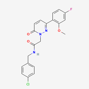 molecular formula C20H17ClFN3O3 B4516694 N-(4-chlorobenzyl)-2-[3-(4-fluoro-2-methoxyphenyl)-6-oxo-1(6H)-pyridazinyl]acetamide 