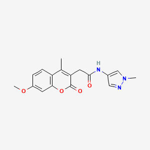 2-(7-methoxy-4-methyl-2-oxo-2H-chromen-3-yl)-N-(1-methyl-1H-pyrazol-4-yl)acetamide