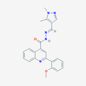 molecular formula C23H21N5O2 B451672 N'-[(E)-(1,5-dimethyl-1H-pyrazol-4-yl)methylidene]-2-(2-methoxyphenyl)quinoline-4-carbohydrazide 
