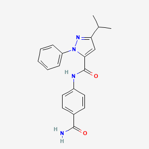 N-[4-(aminocarbonyl)phenyl]-3-isopropyl-1-phenyl-1H-pyrazole-5-carboxamide