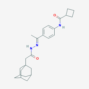 N-{4-[N-(1-adamantylacetyl)ethanehydrazonoyl]phenyl}cyclobutanecarboxamide