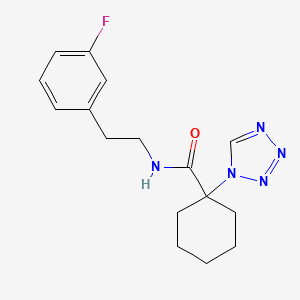 molecular formula C16H20FN5O B4516747 N-[2-(3-fluorophenyl)ethyl]-1-(1H-tetrazol-1-yl)cyclohexanecarboxamide 