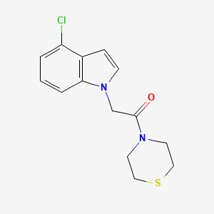 molecular formula C14H15ClN2OS B4516749 4-chloro-1-[2-oxo-2-(4-thiomorpholinyl)ethyl]-1H-indole 