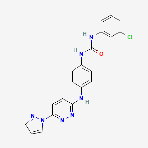 N-(3-chlorophenyl)-N'-(4-{[6-(1H-pyrazol-1-yl)-3-pyridazinyl]amino}phenyl)urea