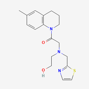 2-[[2-(6-methyl-3,4-dihydroquinolin-1(2H)-yl)-2-oxoethyl](1,3-thiazol-2-ylmethyl)amino]ethanol