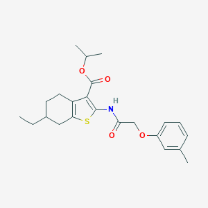 Isopropyl 6-ethyl-2-{[(3-methylphenoxy)acetyl]amino}-4,5,6,7-tetrahydro-1-benzothiophene-3-carboxylate