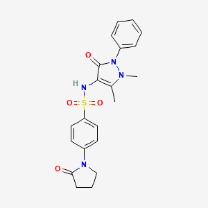 N-(1,5-dimethyl-3-oxo-2-phenyl-2,3-dihydro-1H-pyrazol-4-yl)-4-(2-oxo-1-pyrrolidinyl)benzenesulfonamide