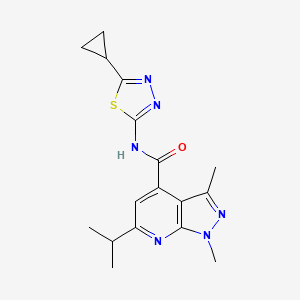 N-(5-cyclopropyl-1,3,4-thiadiazol-2-yl)-6-isopropyl-1,3-dimethyl-1H-pyrazolo[3,4-b]pyridine-4-carboxamide