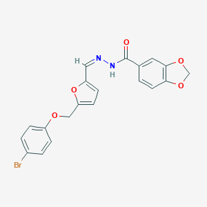 N'-[(Z)-{5-[(4-bromophenoxy)methyl]furan-2-yl}methylidene]-1,3-benzodioxole-5-carbohydrazide