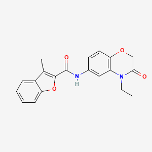 N-(4-ethyl-3-oxo-3,4-dihydro-2H-1,4-benzoxazin-6-yl)-3-methyl-1-benzofuran-2-carboxamide