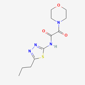 2-(4-morpholinyl)-2-oxo-N-(5-propyl-1,3,4-thiadiazol-2-yl)acetamide