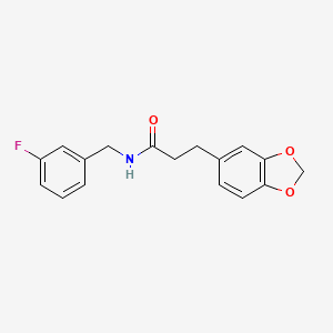 3-(1,3-benzodioxol-5-yl)-N-(3-fluorobenzyl)propanamide