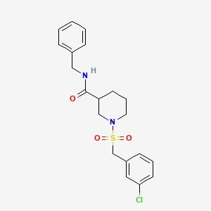 N-benzyl-1-[(3-chlorobenzyl)sulfonyl]-3-piperidinecarboxamide