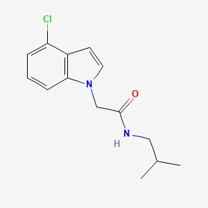 molecular formula C14H17ClN2O B4516887 2-(4-chloro-1H-indol-1-yl)-N-isobutylacetamide 