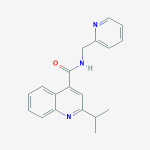 2-isopropyl-N-(2-pyridinylmethyl)-4-quinolinecarboxamide