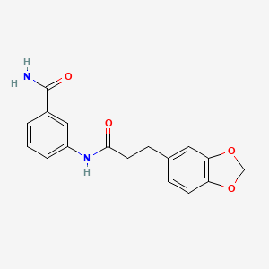 3-{[3-(1,3-benzodioxol-5-yl)propanoyl]amino}benzamide