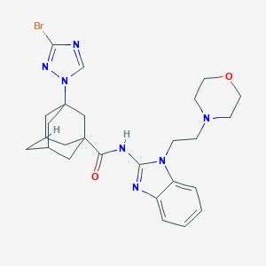 3-(3-bromo-1H-1,2,4-triazol-1-yl)-N-{1-[2-(4-morpholinyl)ethyl]-1H-benzimidazol-2-yl}-1-adamantanecarboxamide
