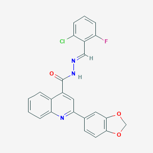 2-(1,3-benzodioxol-5-yl)-N'-(2-chloro-6-fluorobenzylidene)-4-quinolinecarbohydrazide