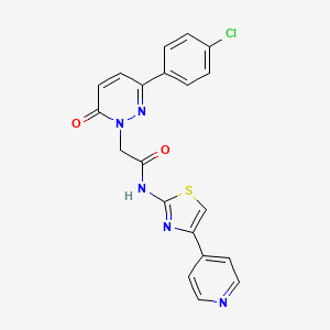 molecular formula C20H14ClN5O2S B4516948 2-[3-(4-chlorophenyl)-6-oxo-1(6H)-pyridazinyl]-N-[4-(4-pyridinyl)-1,3-thiazol-2-yl]acetamide 