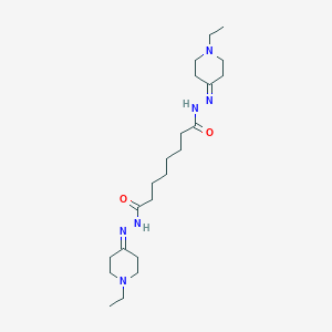 molecular formula C22H40N6O2 B451696 N'~1~,N'~8~-bis(1-ethyl-4-piperidinylidene)octanedihydrazide 