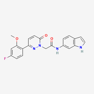 2-[3-(4-fluoro-2-methoxyphenyl)-6-oxopyridazin-1(6H)-yl]-N-(1H-indol-6-yl)acetamide